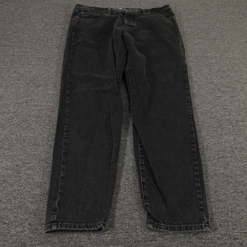 Levis Jeans Womens 16W Black Charcoal Wash Wedgie Skinny High Rise Stretch Denim